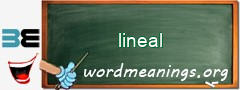 WordMeaning blackboard for lineal